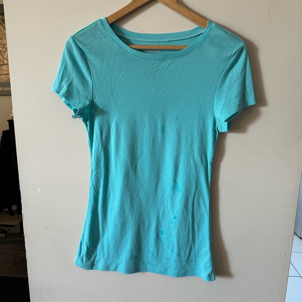 Old Navy Blue Fitted Short Sleeve Tee